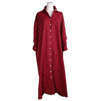 Colette Shirtdress in Port & Red Stripe