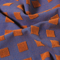 Squares Terry Tea Towel Burgundy/Blue