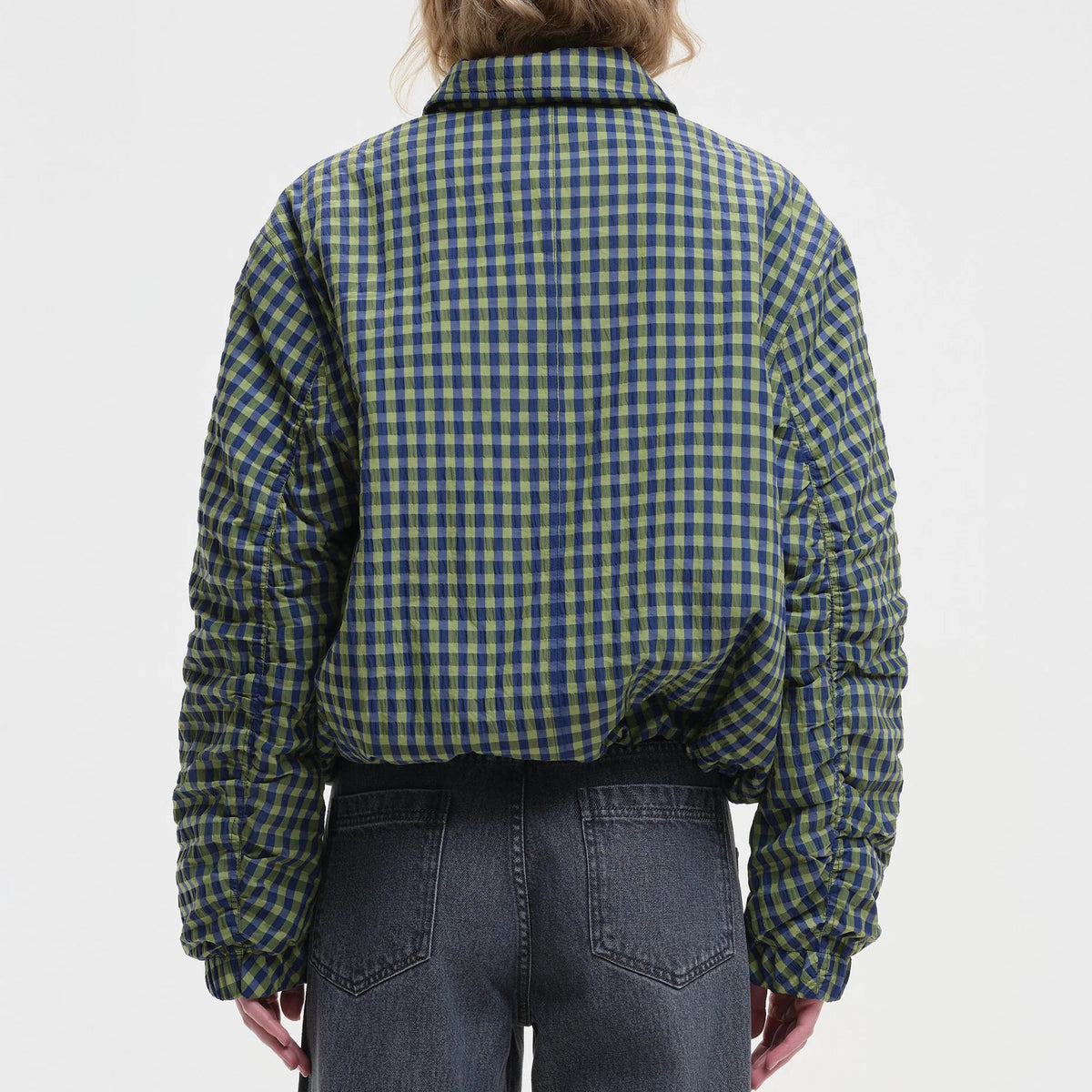 Jute Bomber Jacket in Green