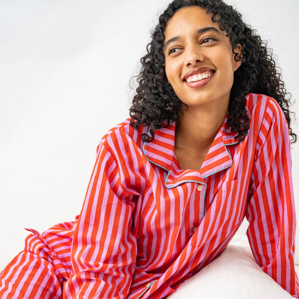 Bonnie Pajama Set in Lavender & Poppy