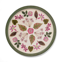 Large Round Enamel Serving Tray - The Living Herbarium