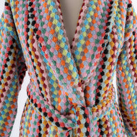 Rainbow Pom Pom Bath Robe