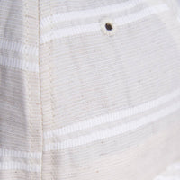 Ballpark Linen Stripe Cap in White