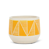 Etched Planter in Yellow