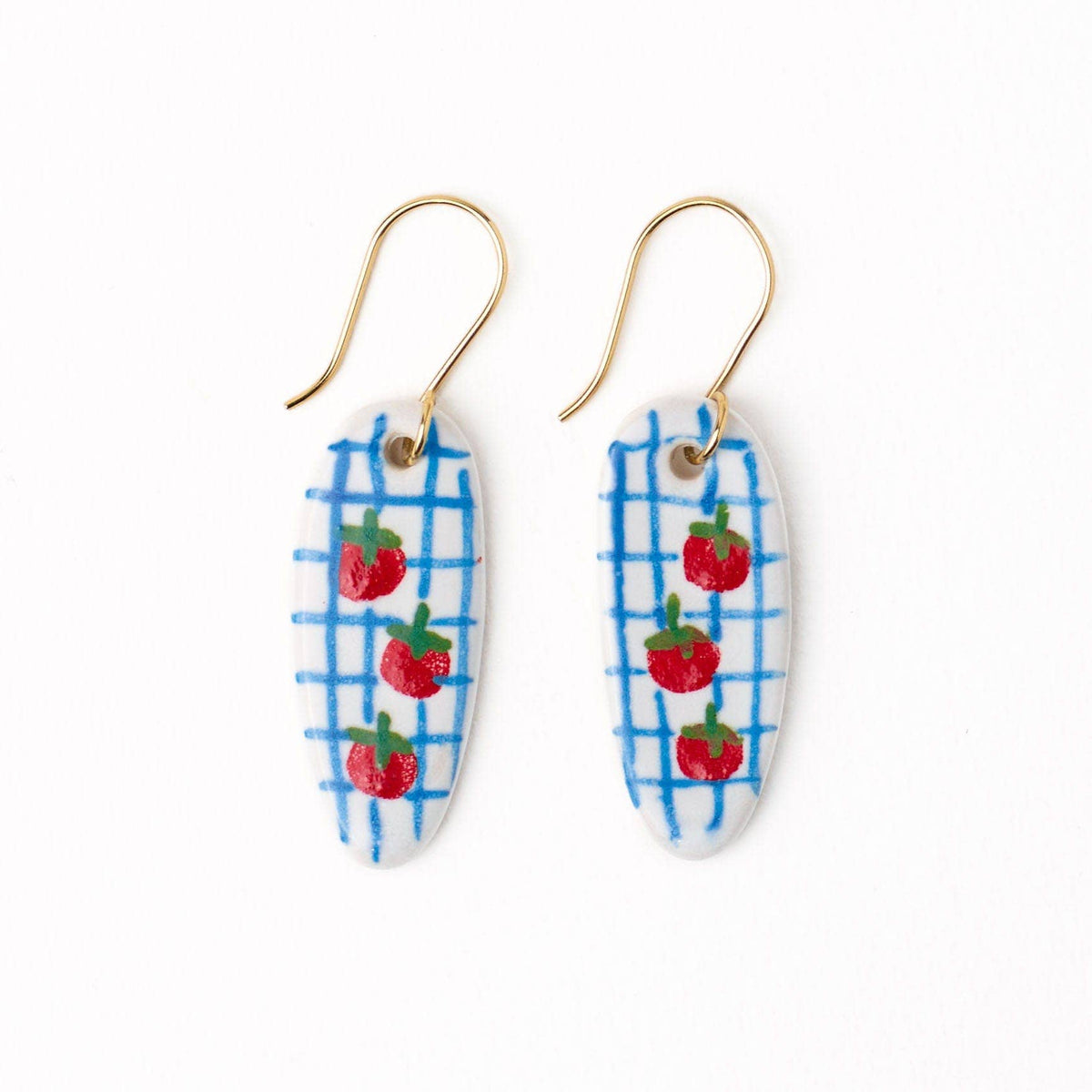 Danielle Oval Earrings in Tomato
