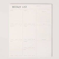 Weekly List Pad