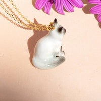 Tiny Otis Sitting Cat Necklace