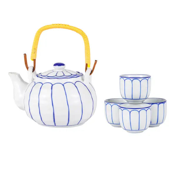 Blue Lines Tea Set