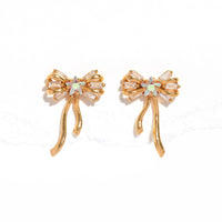 Coquette Bow Earrings - Gold