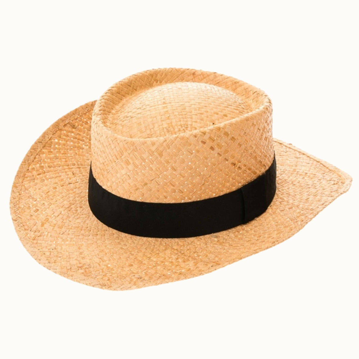 Raffia Western Gambler Hat
