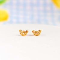 Croissant Studs - Gold