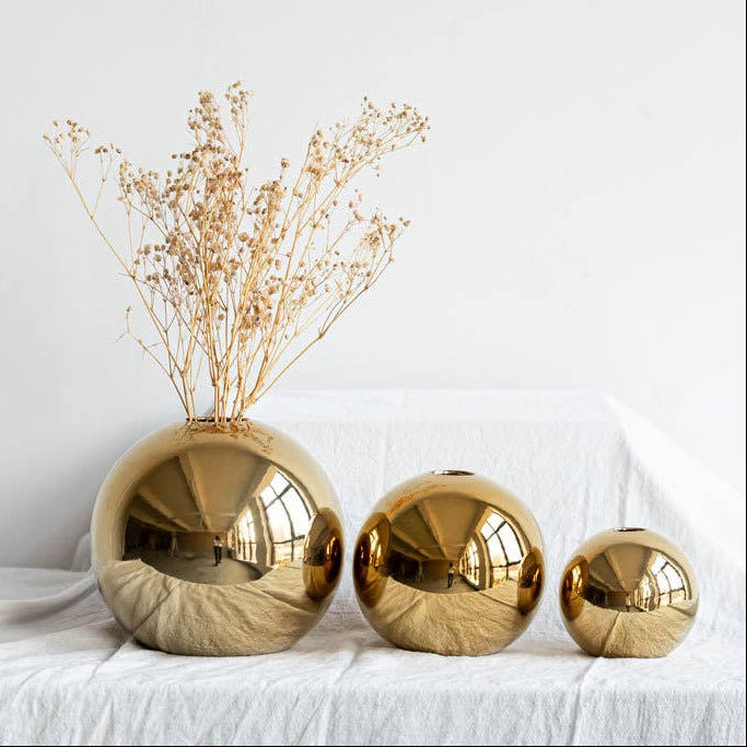 Golden Ball Vase