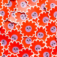 Wonky Flower Vinyl Sticker