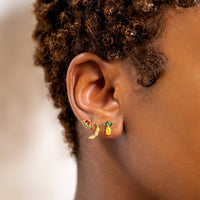 Tropical Fruit Stud Set - Gold