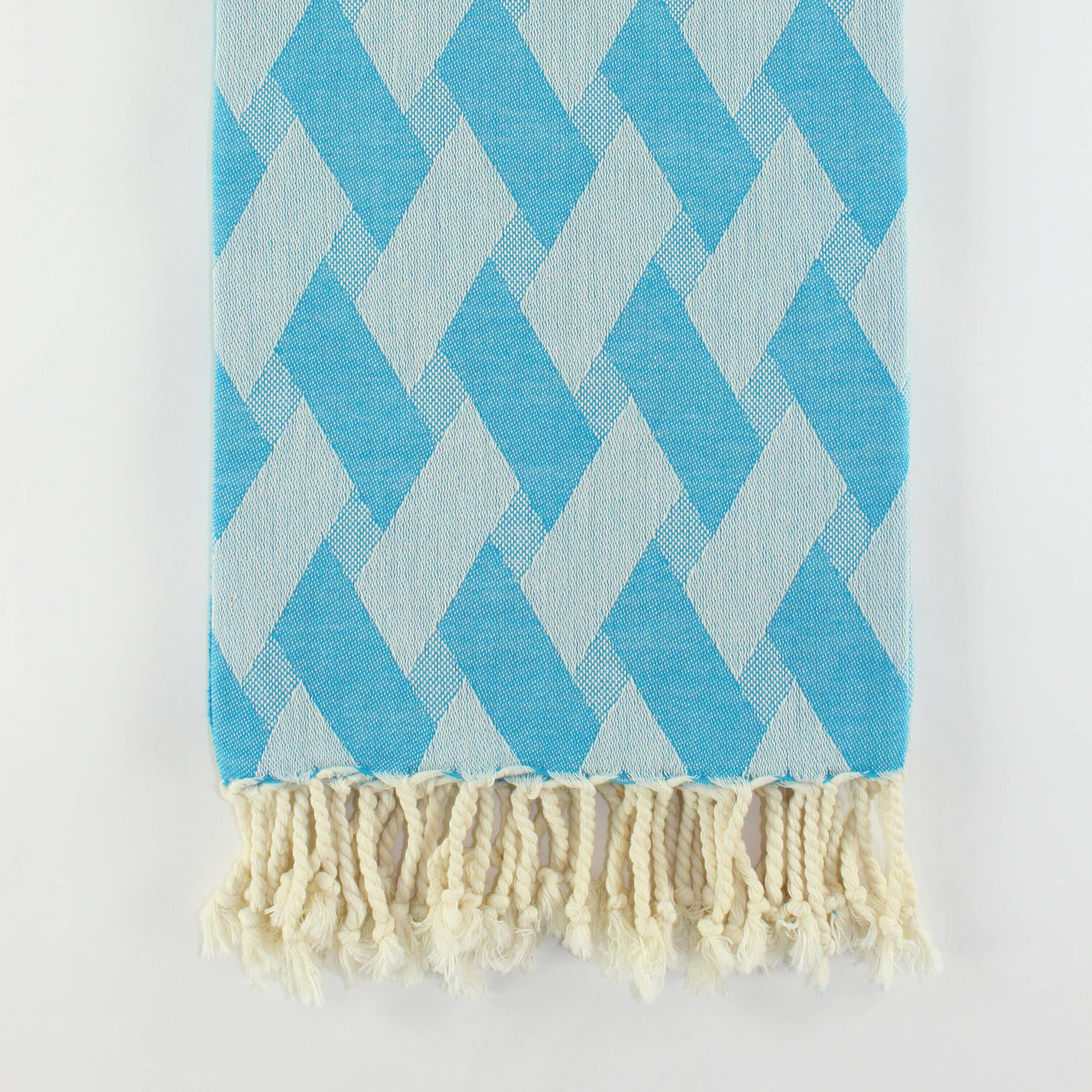 Prism Pattern Towel in Teal Blue