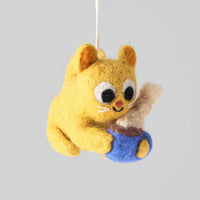 Chino, Cat and Mug Hanging Felt Ornament
