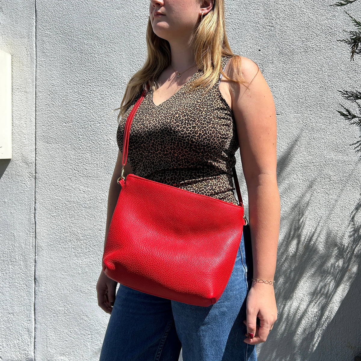 Mini Hobo in Tomato Leather