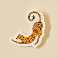 Stretching Cheetah Sticker