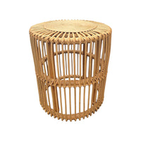 Natural Rattan Accent Side Table
