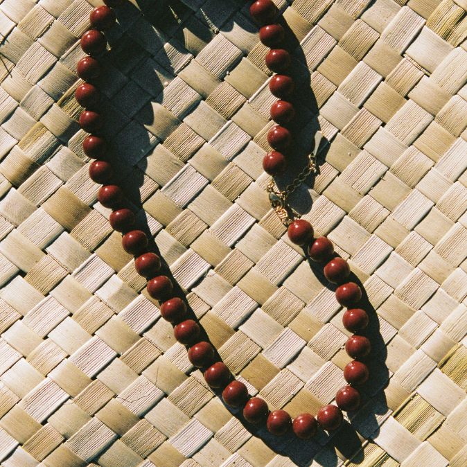 Lou Necklace in Cherry