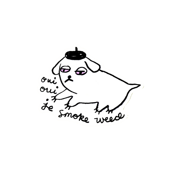 Weed Dog Sticker