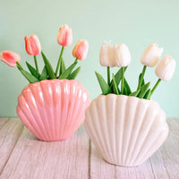 Iridescent Seashell Vase