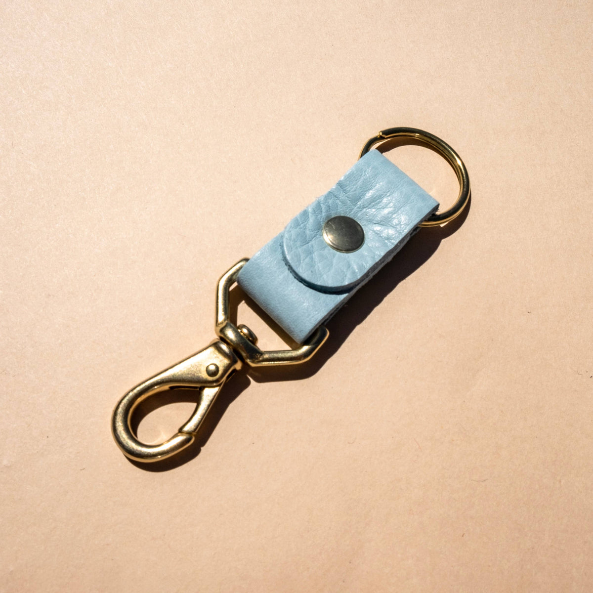 Keychain in Robin Leather