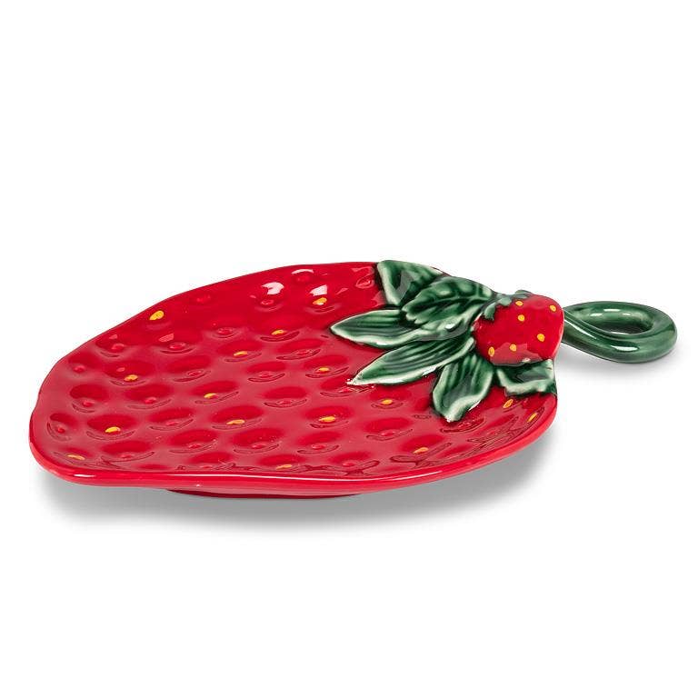 Strawberry & Leaf Small Plate