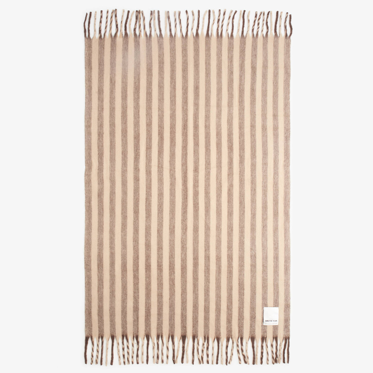 The Wool Stripe Throw in Burnt Umber Stripe