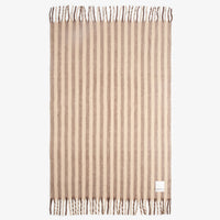 The Wool Stripe Throw in Burnt Umber Stripe