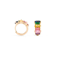 Multicolor Baguette Earrings