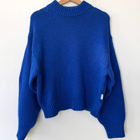 Zoe Cotton Sweater in Cobalt
