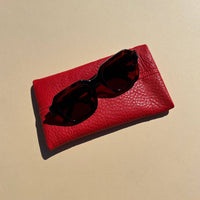 Sunglasses Case in Tomato Leather