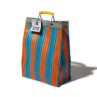 Rectangle Recycled Stripe Bag in Orange x Blue