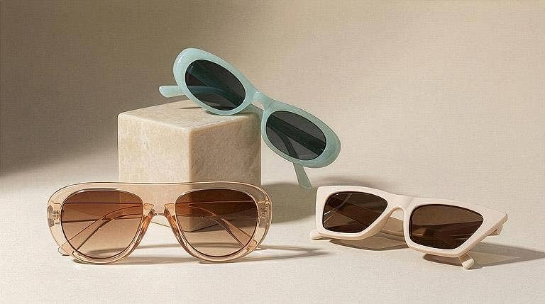 Wide Aviator Frame Sunglasses