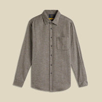 Abstract Pied Poule Shirt in Charcoal