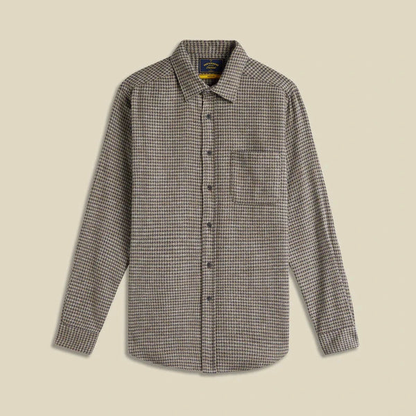 Abstract Pied Poule Shirt in Charcoal
