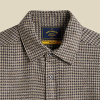 Abstract Pied Poule Shirt in Charcoal
