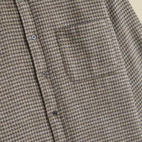 Abstract Pied Poule Shirt in Charcoal