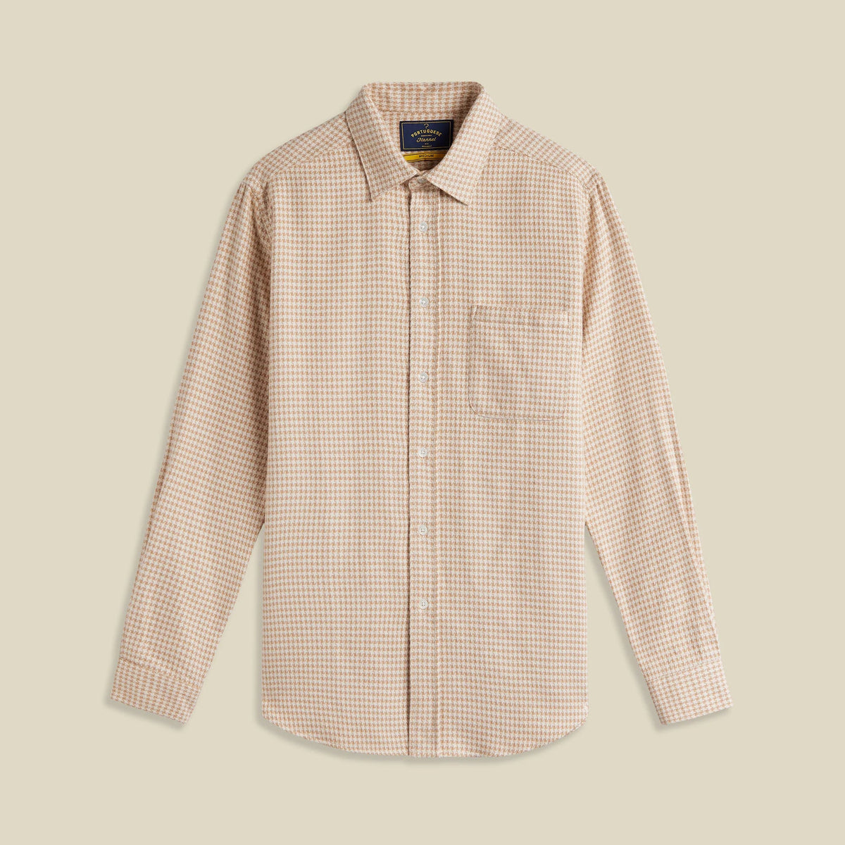 Abstract Pied Poule Shirt in Cream