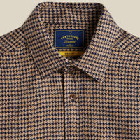 Abstract Pied Poule Shirt in Navy