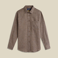 Abstract Pied Poule Shirt in Navy