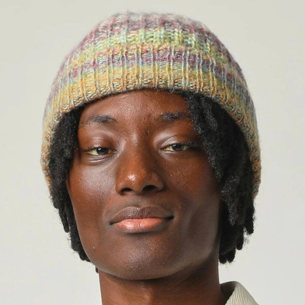 Chunky Mohair Beanie, Womens Winter Knit Hat, Pastel Blue