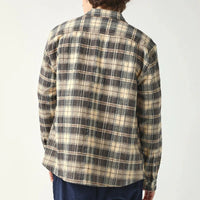 Dobby Weave LS Shirt in Brown