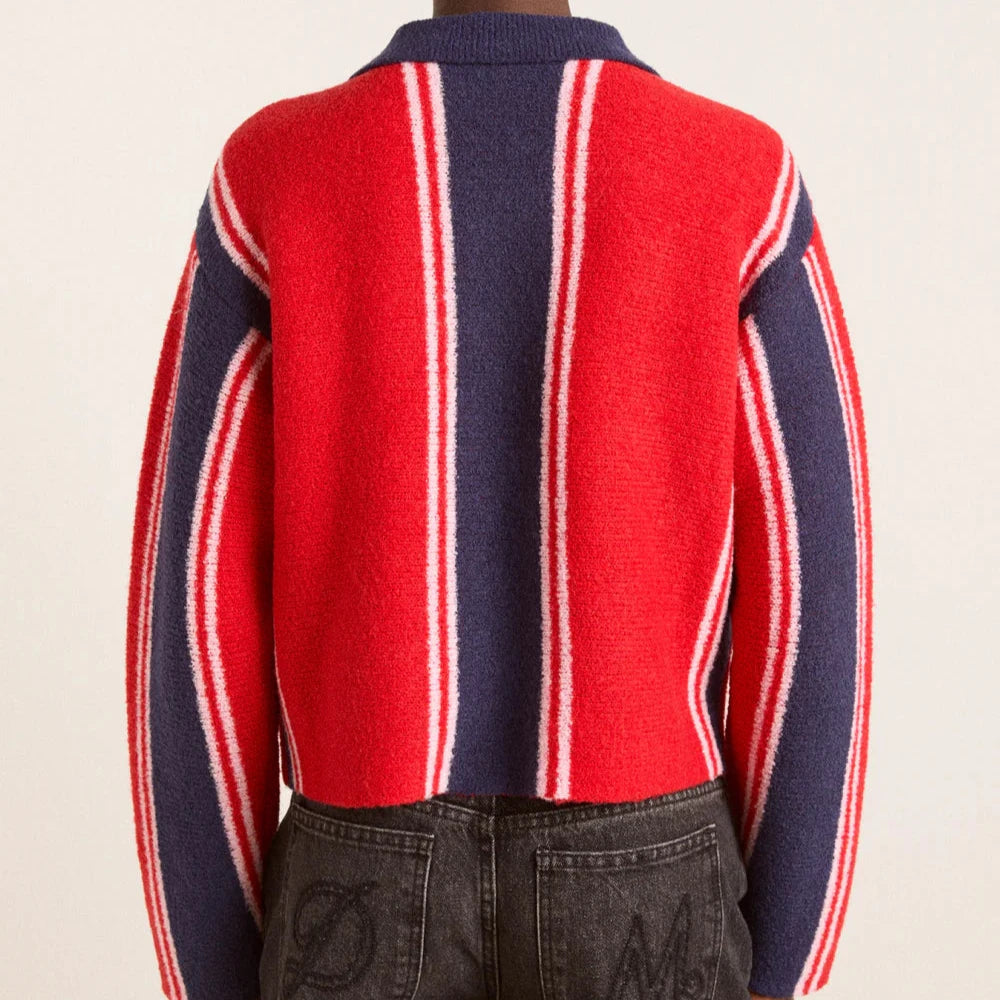 Bibi Reversible Cardigan in Red
