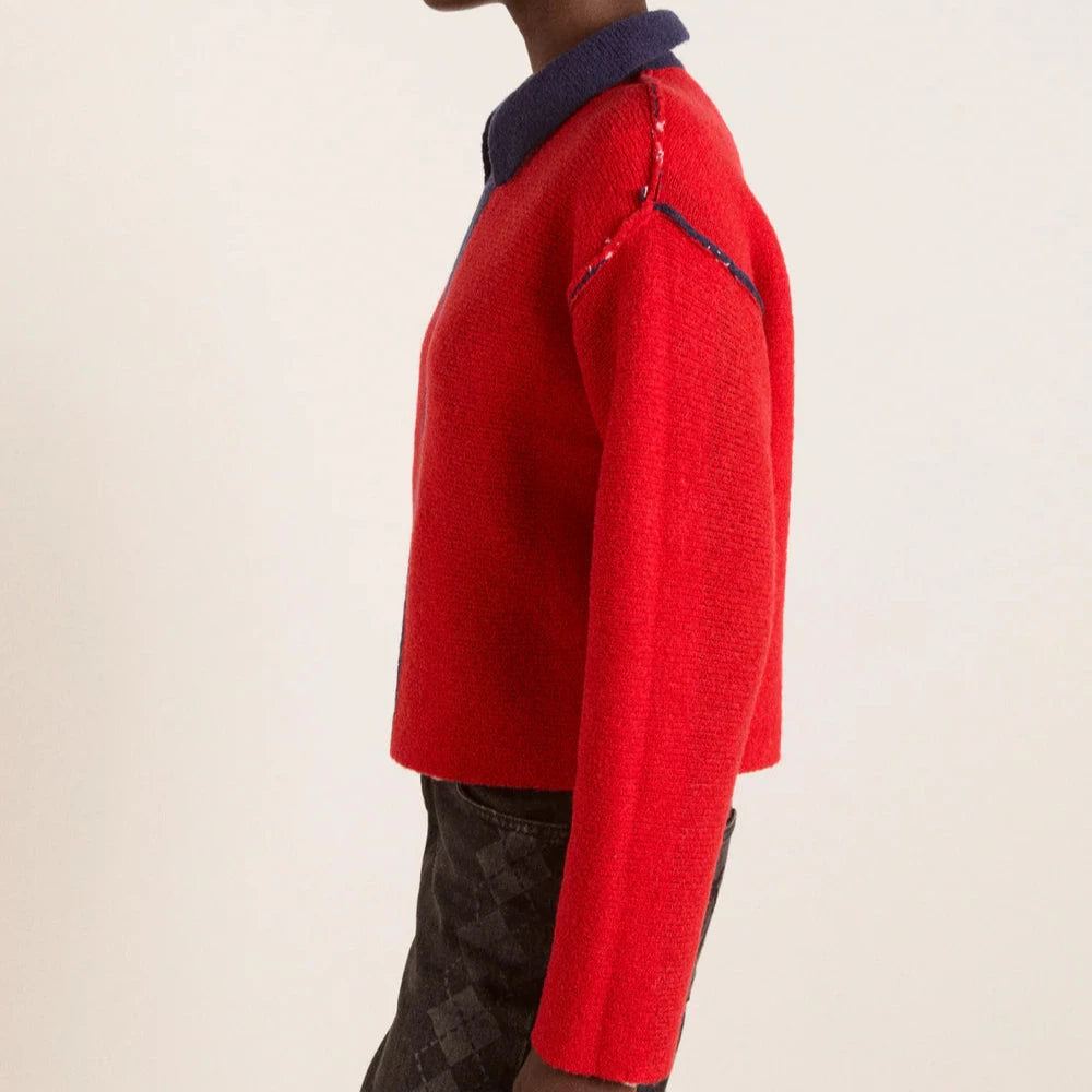 Bibi Reversible Cardigan in Red