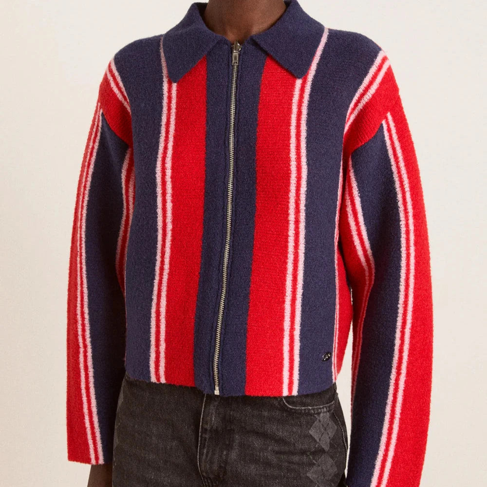 Bibi Reversible Cardigan in Red