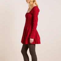 Raphaela Mini Dress in Red Stripe