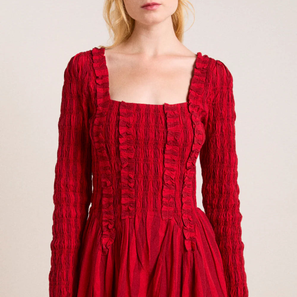 Raphaela Mini Dress in Red Stripe
