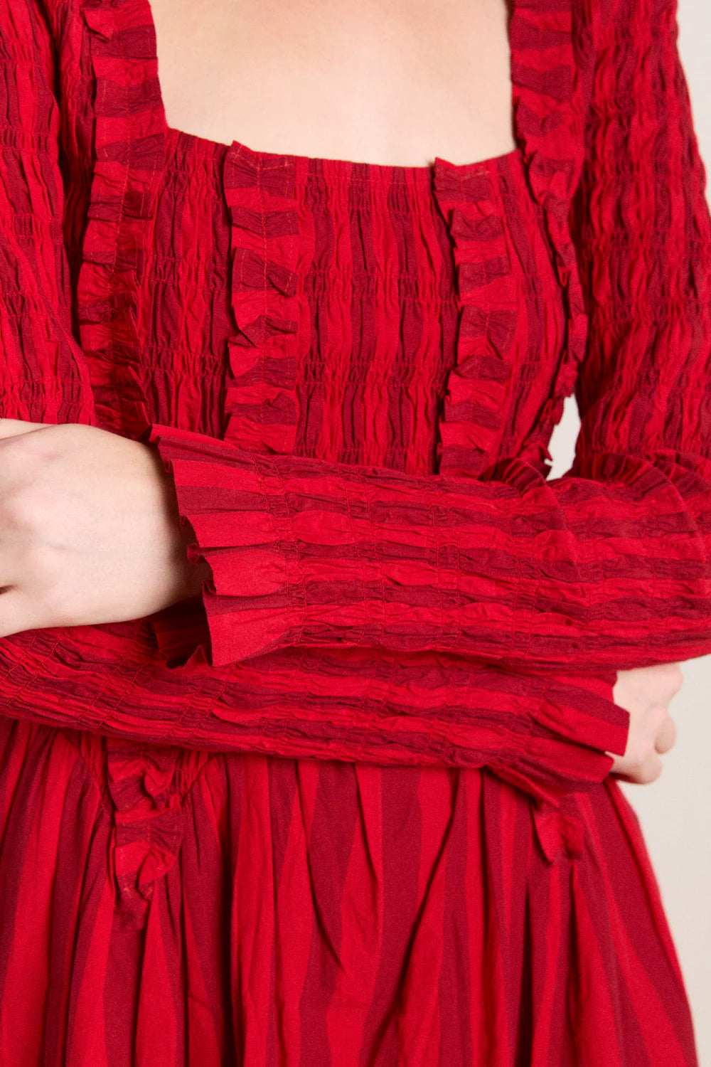 Raphaela Mini Dress in Red Stripe